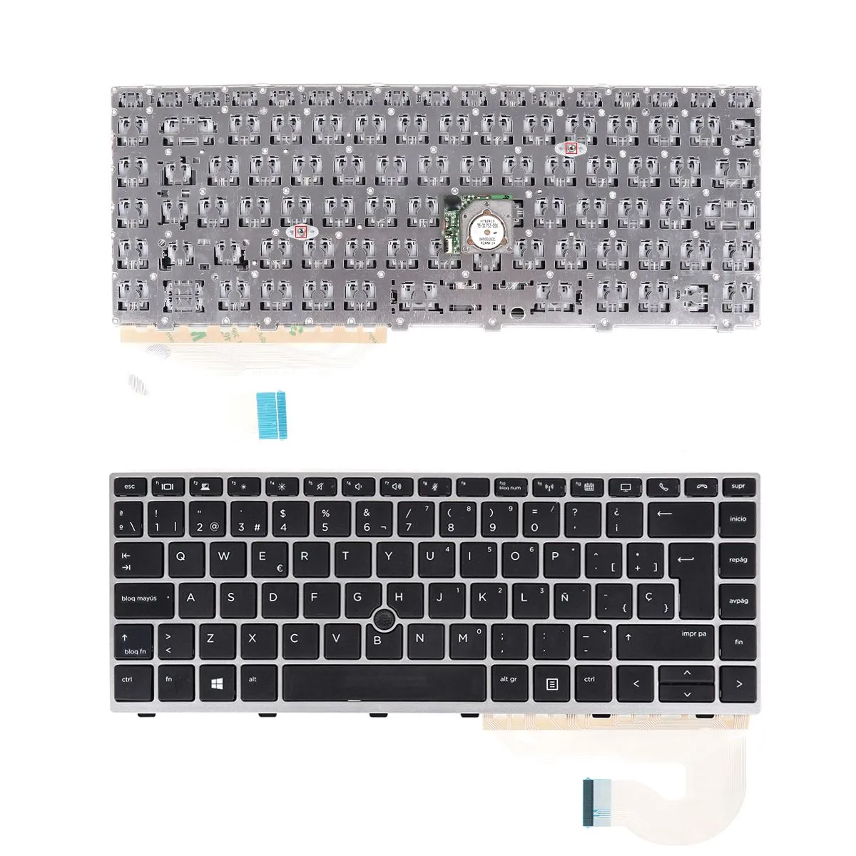 Teclado para HP EliteBook 840 G5 846 G5 840 G6 Prata Castelhano com Moldura