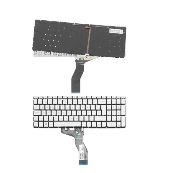 Teclado Retroiluminado Prata Espanhol para Portátil HP Pavilion 15-AB Series e Outros Modelos Compatíveis