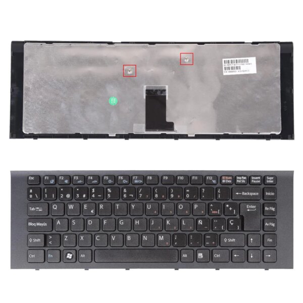 Teclado para Portátil Sony VPC-EG Preto - Compatível com Série VAIO