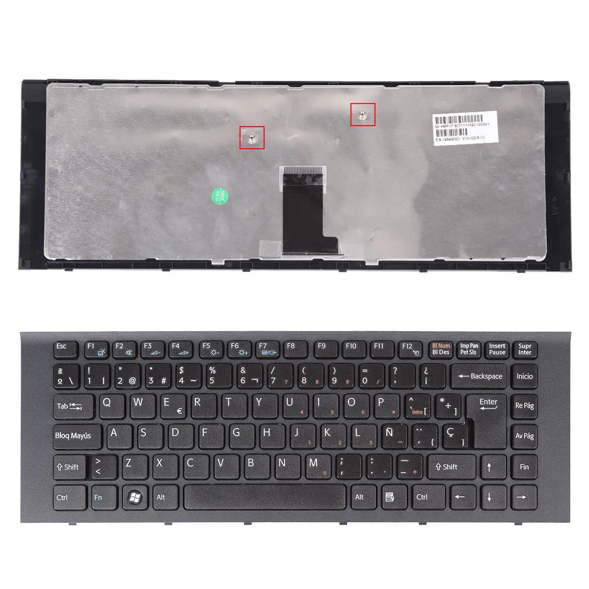 Teclado para Portátil Sony VPC-EG Preto - Compatível com Série VAIO