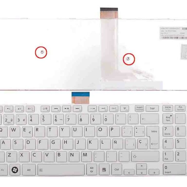 Teclado Portátil Toshiba Satellite S50-A S55-A Series Branco Recondicionado