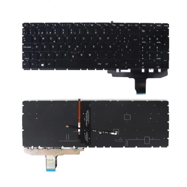 Teclado Retroiluminado Preto para Portátil HP EliteBook 850 G7 - Layout Espanhol