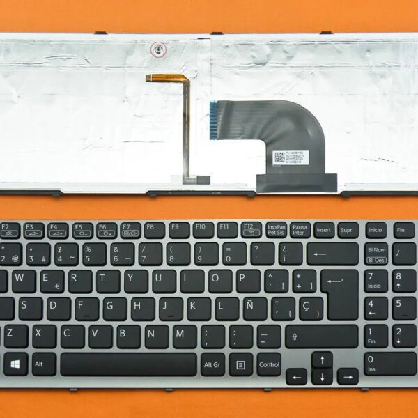 Teclado Retroiluminado para Portátil Sony SVE15 Cinza - Layout Premium