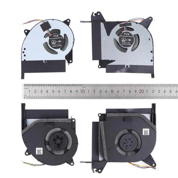 Ventoinhas CPU + GPU para Portátil ASUS ROG Strix Scar II GL704GW FL2D FL2F - Refrigeração de Alta Performance