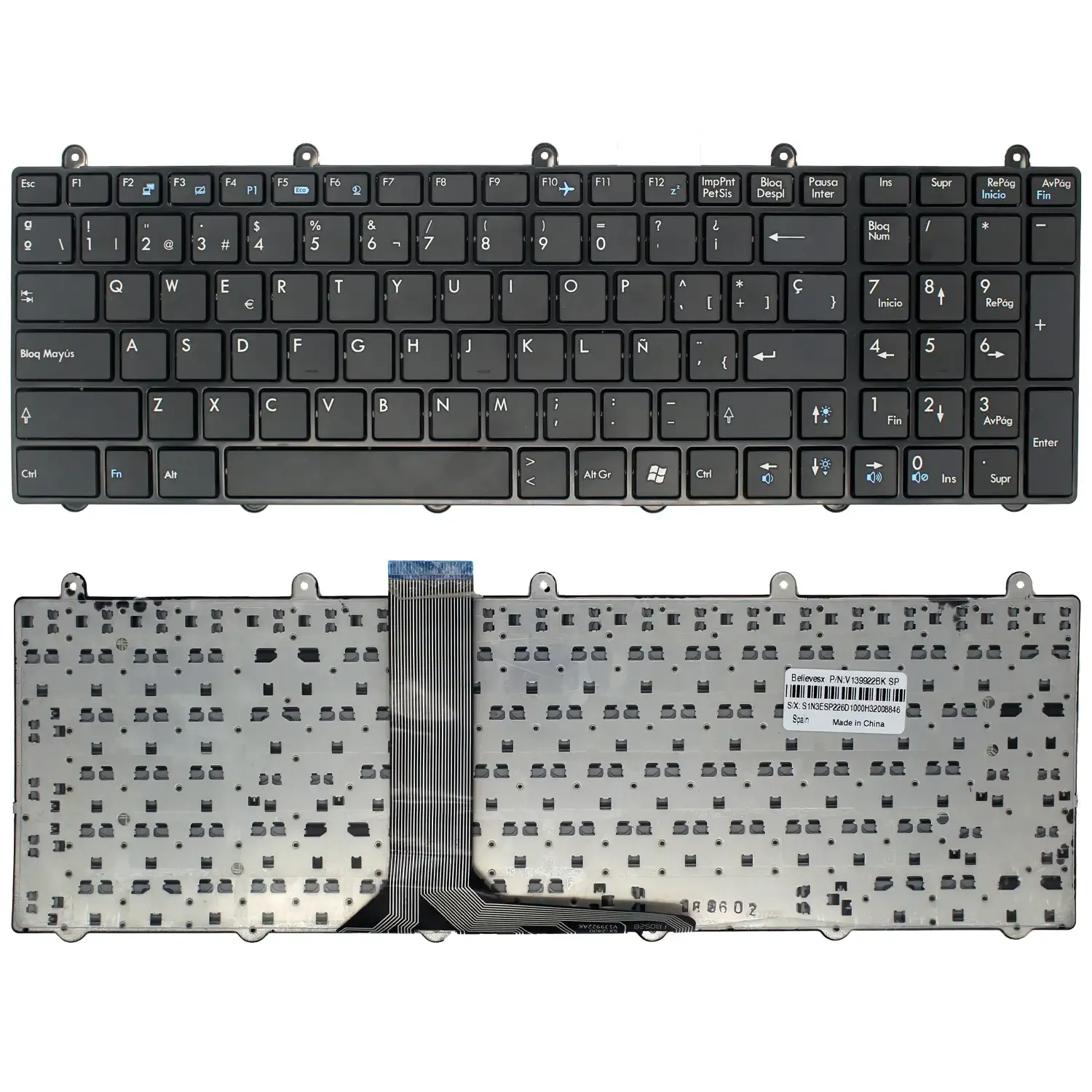 TECLADO PARA PORTÁTIL MSI GT780 GT70 GT60 GT783 V139922BK1