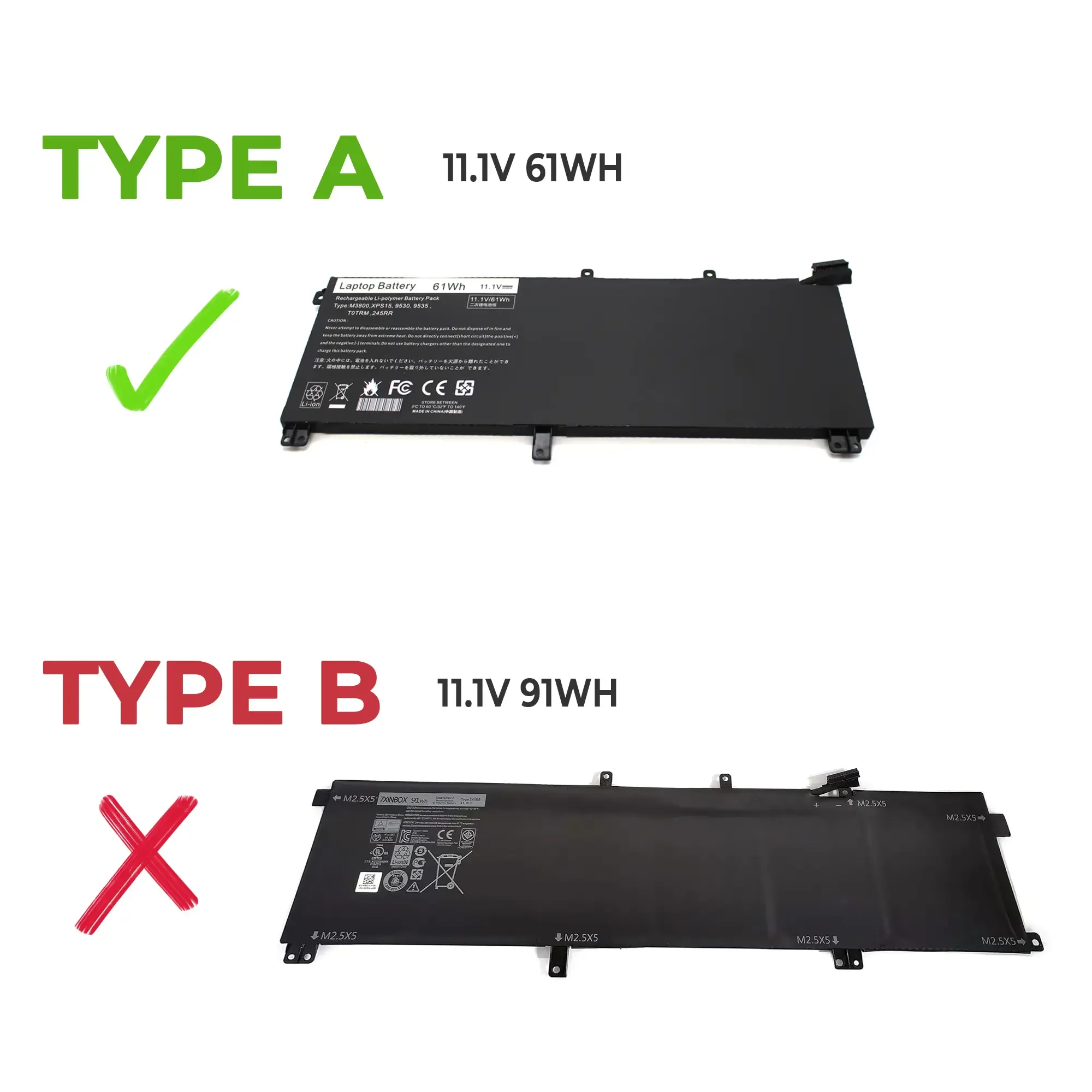 Bateria para Portátil Dell Precision M3800, XPS 15 9530/9535 - Tipo A - 11.1V 61Wh - Image 5
