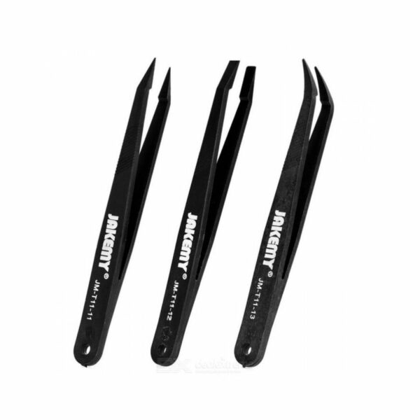 Kit 3 Pinças Jakemy JM-T11 Profissional para Reparo de Eletrónica e Portáteis