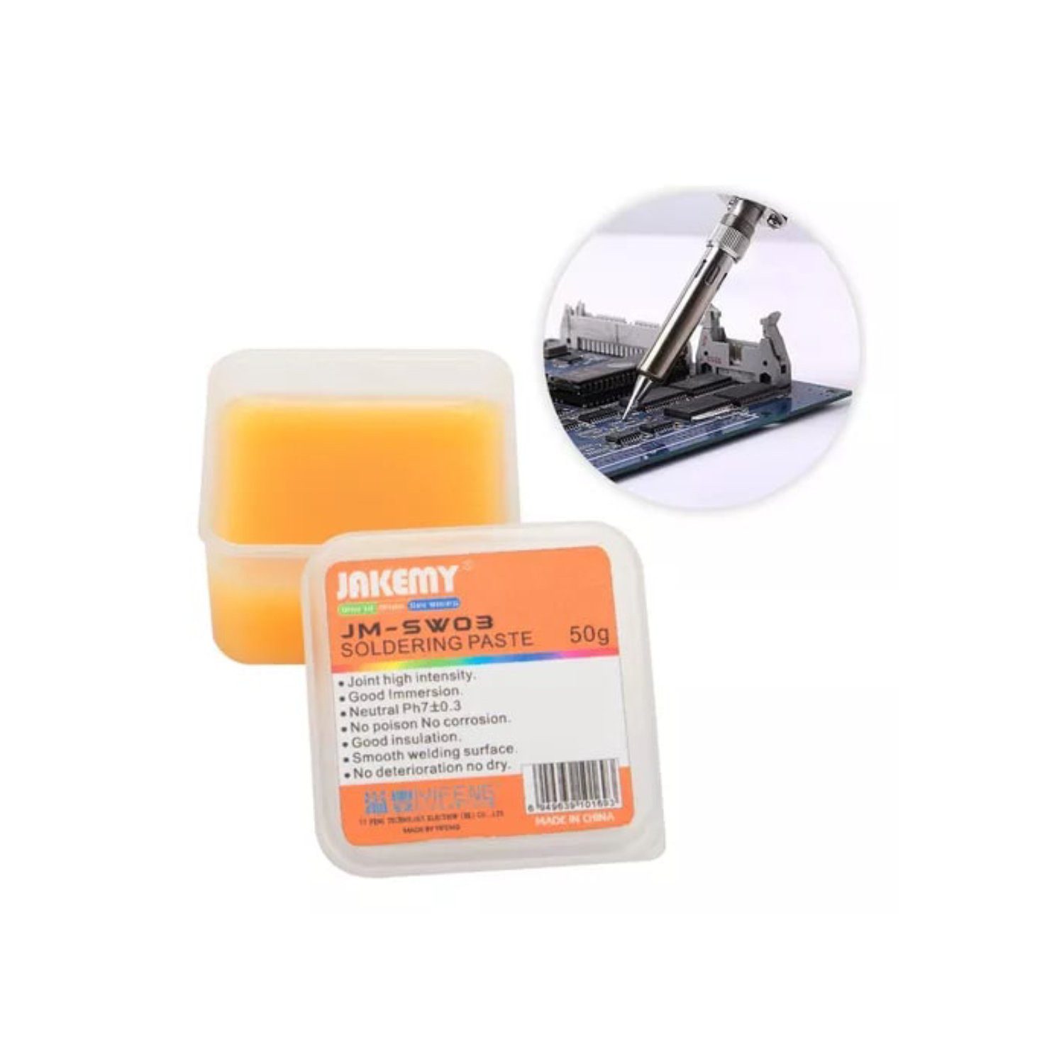 Pasta para Soldagem de Estanho Jakemy JM-SW03 50g - Livre de Ácidos para Reparos Eletrónicos - Image 2