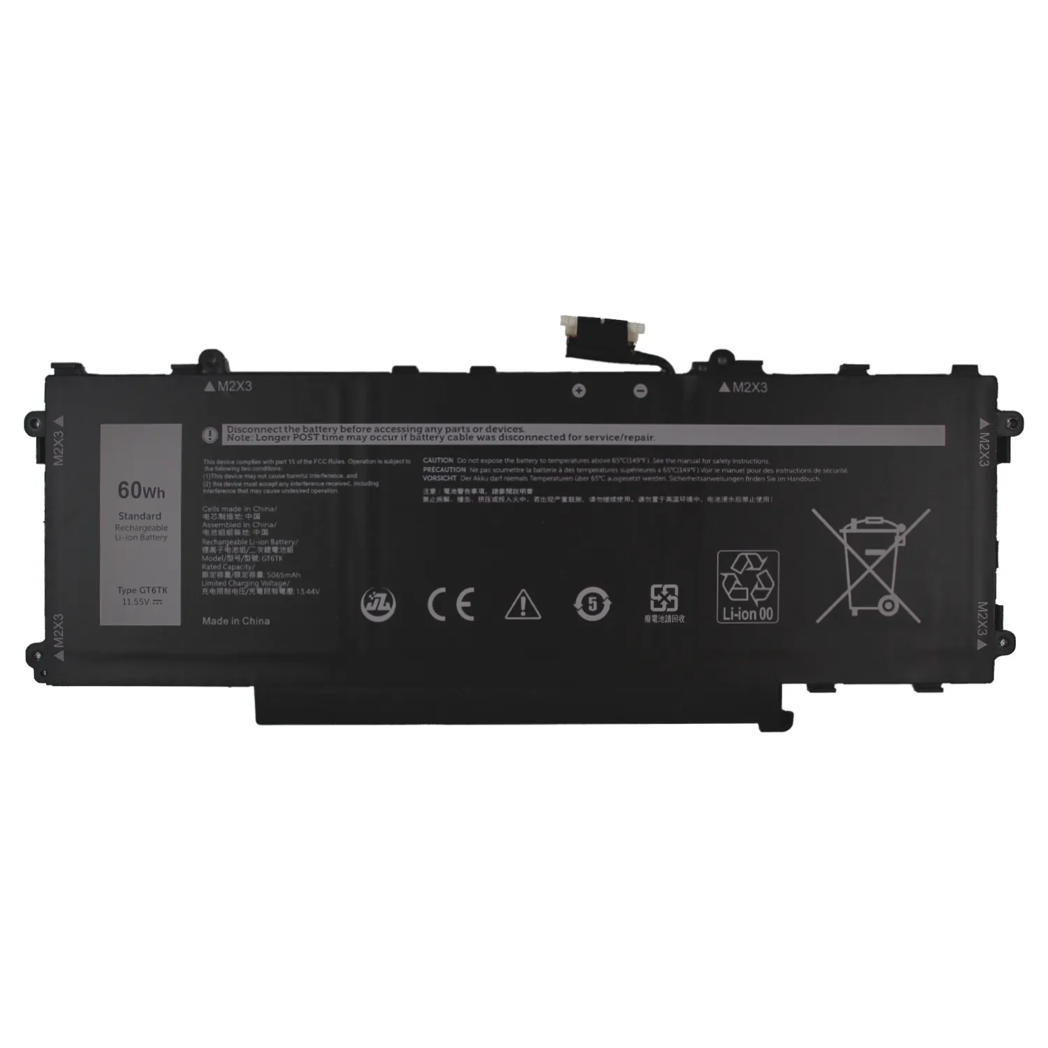 Bateria para Portátil Dell Latitude 9450 2-IN-1, 9440 2-IN-1 - Substitui GT6TK