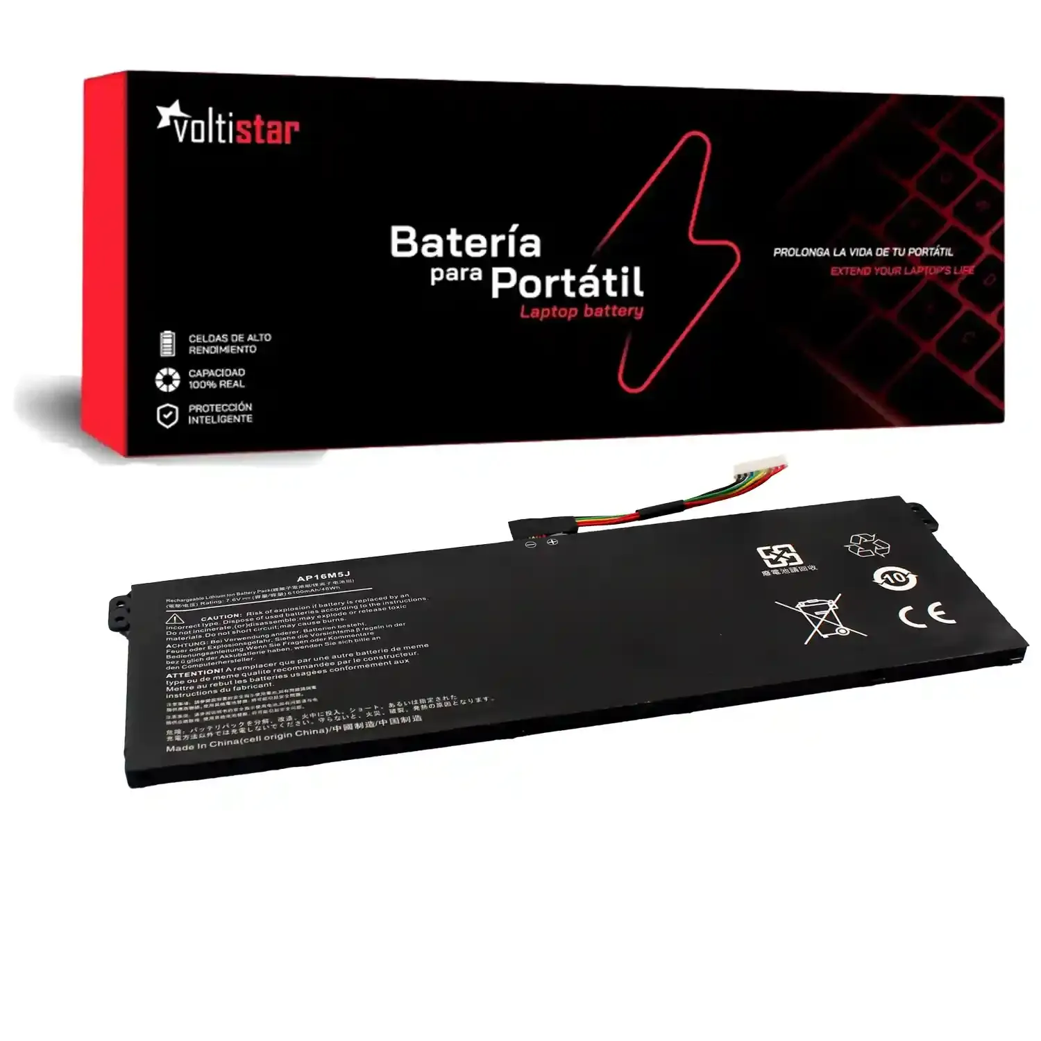Bateria para Portátil Acer Aspire 1, Aspire 3 Series - 7.6V 6100mAh (AP16M4J, AP16M5J)