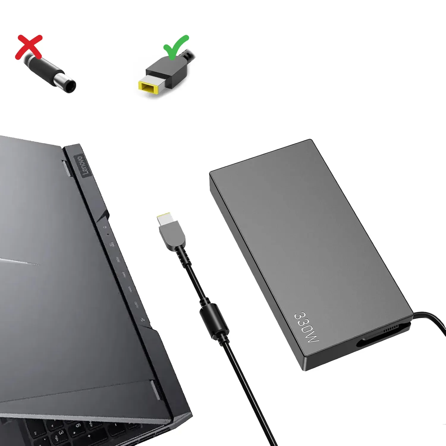 Carregador 330W para Portátil Lenovo Legion Pro Series, Yoga AIO 7 - Conector Square - ADL330SDC3A GX21M50608
