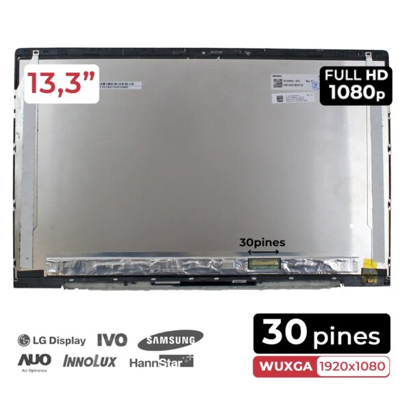 ECRÃ LED DE 13,3" PARA PORTÁTIL HP ENVY 13-BA L96784-001 COM MOLDURA