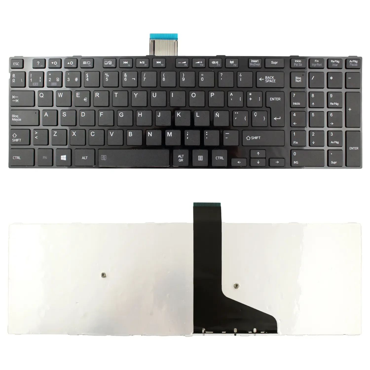 Teclado para Portátil Toshiba Satellite S50-A S55-A Series Preto Espanhol
