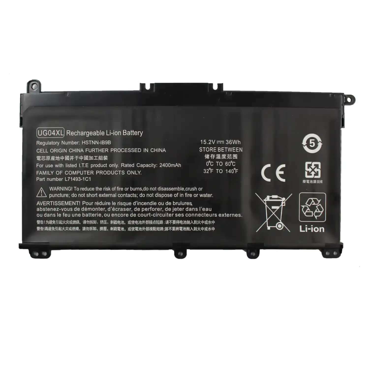 Bateria para Portátil HP UG04XL L71607-005 - 15.2V 36Wh - Green Computer - Image 2