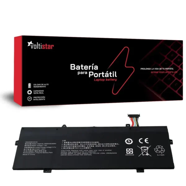 Bateria para Portátil Huawei MateBook 14 HB4593R1ECW 7.6V 7410mAh 12 Pinos