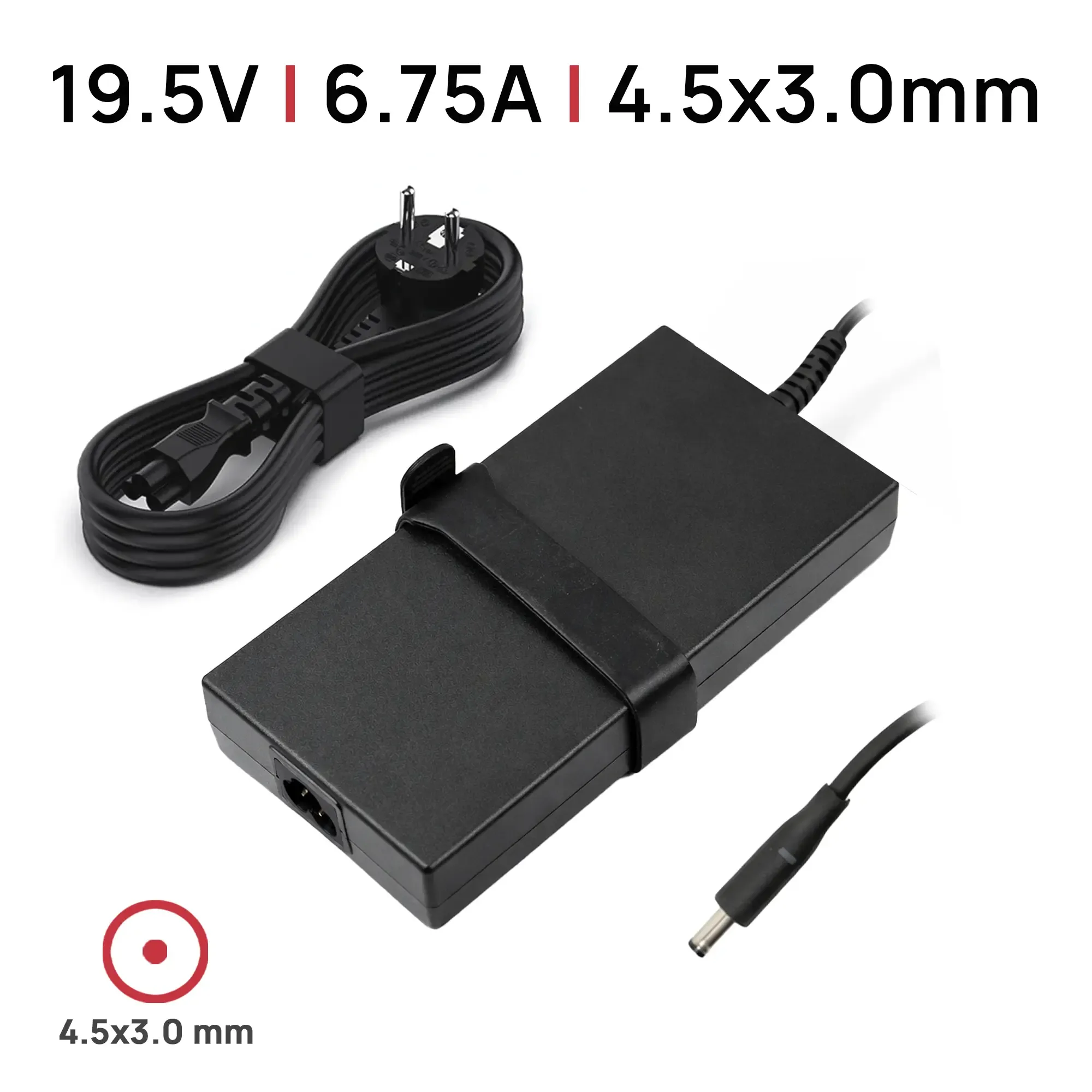 Carregador para Portátil Dell Precision M3800, XPS 15, 19.5V 7.7A 150W, Conector 4.5x3.0mm