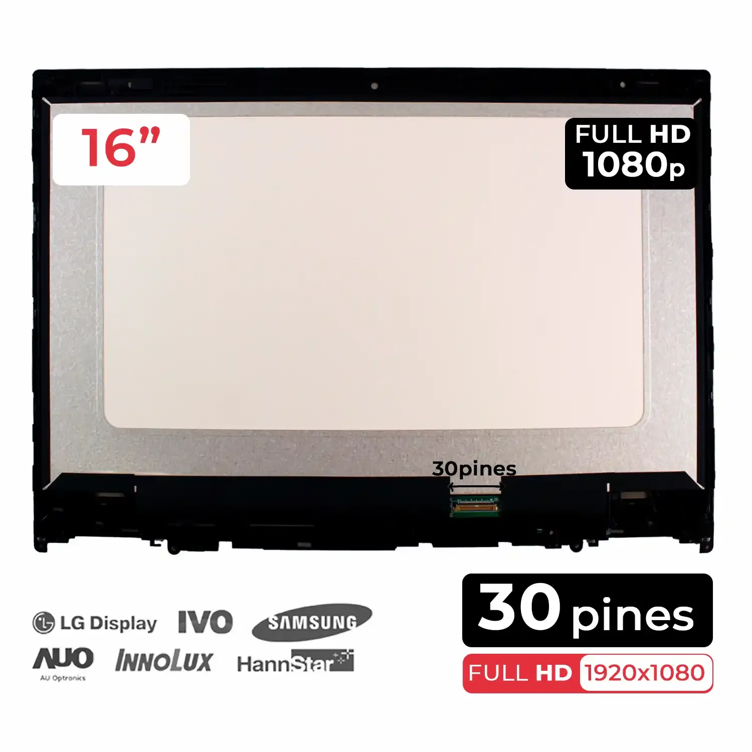 ECRÃ LED DE 14" PARA NOTEBOOK LENOVO YOGA 520 SERIES QC140FHM-N48 - Image 2