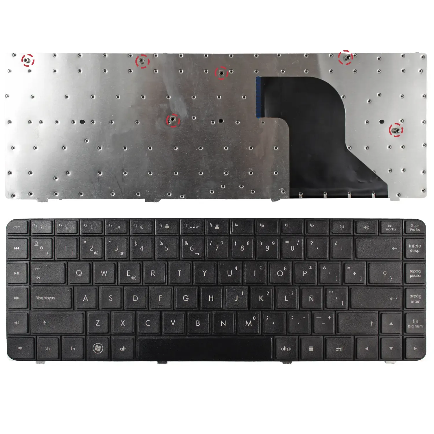 Teclado para Portátil HP 620 621 625 CQ620 CQ621 Espanhol Preto (ENTER PEQUENA)