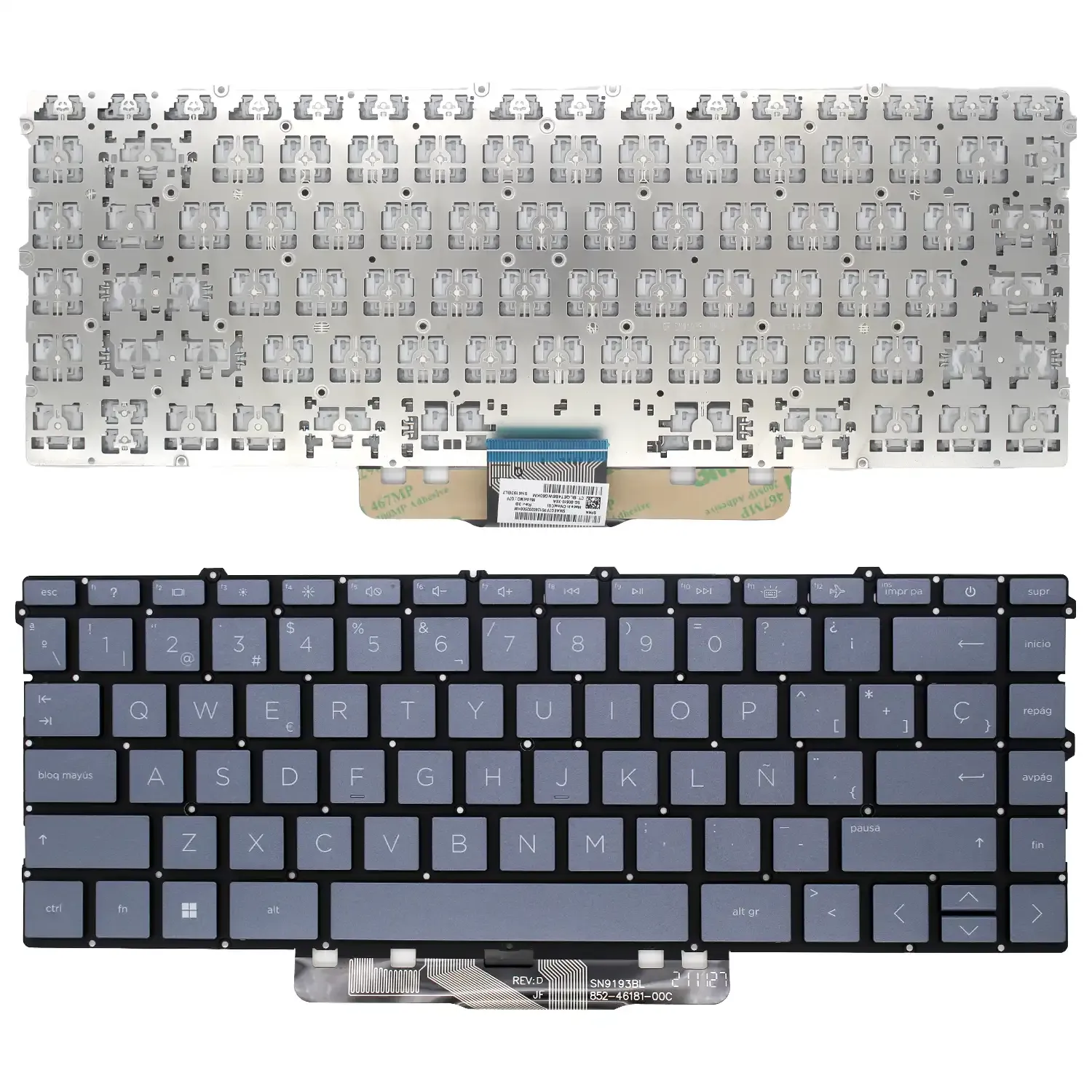 Teclado para Portátil HP Pavilion X360 14-DV 14-DW Series Azul Retroiluminado - L96530-071