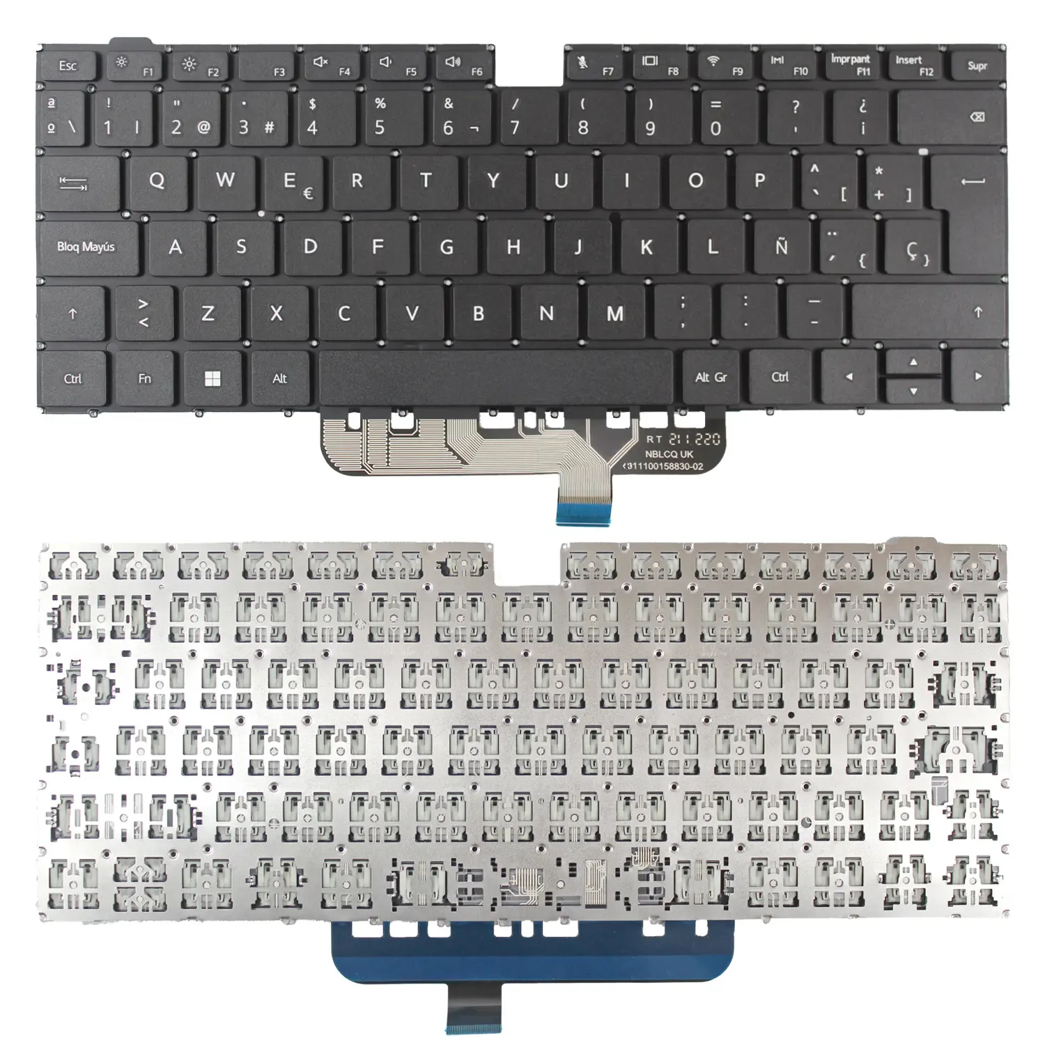 Teclado Espanhol Preto para Portátil HUAWEI MateBook D 14 / D 15 / MateBook 14 Series - Compatível com 37H98TCHUW0