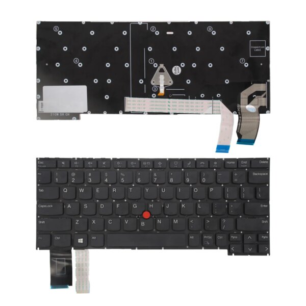 Teclado para Portátil Lenovo ThinkPad X13 Gen 2/3, X13 Yoga Gen 2/3 - Inglês EUA + Autocolantes Espanhol, PointStick