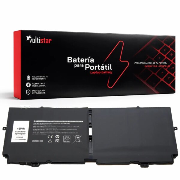 Bateria para Portátil Dell XPS 13 2-in-1 X1W0D 52TWH - 7.7V 6000mAh