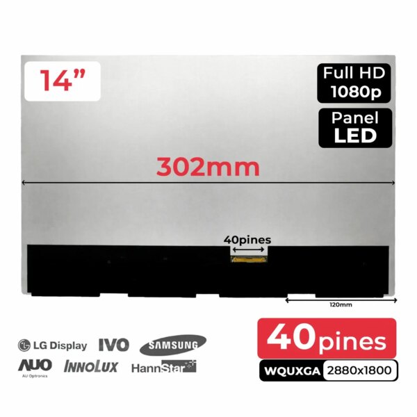 ECRÃ QUASE NOVA 14" ATNA40CU06-0 PARA PORTÁTIL SEM MOLDURA