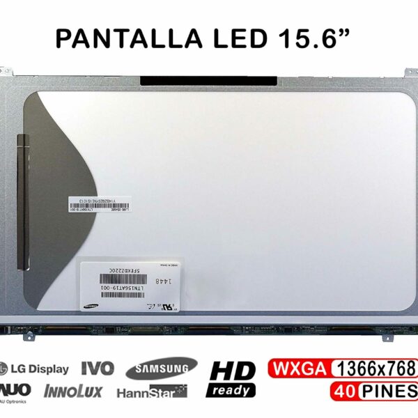 ECRÃ LED QUASE NOVA DE 15.6" PARA PORTATIL LTN156AT19 LTN156AT18