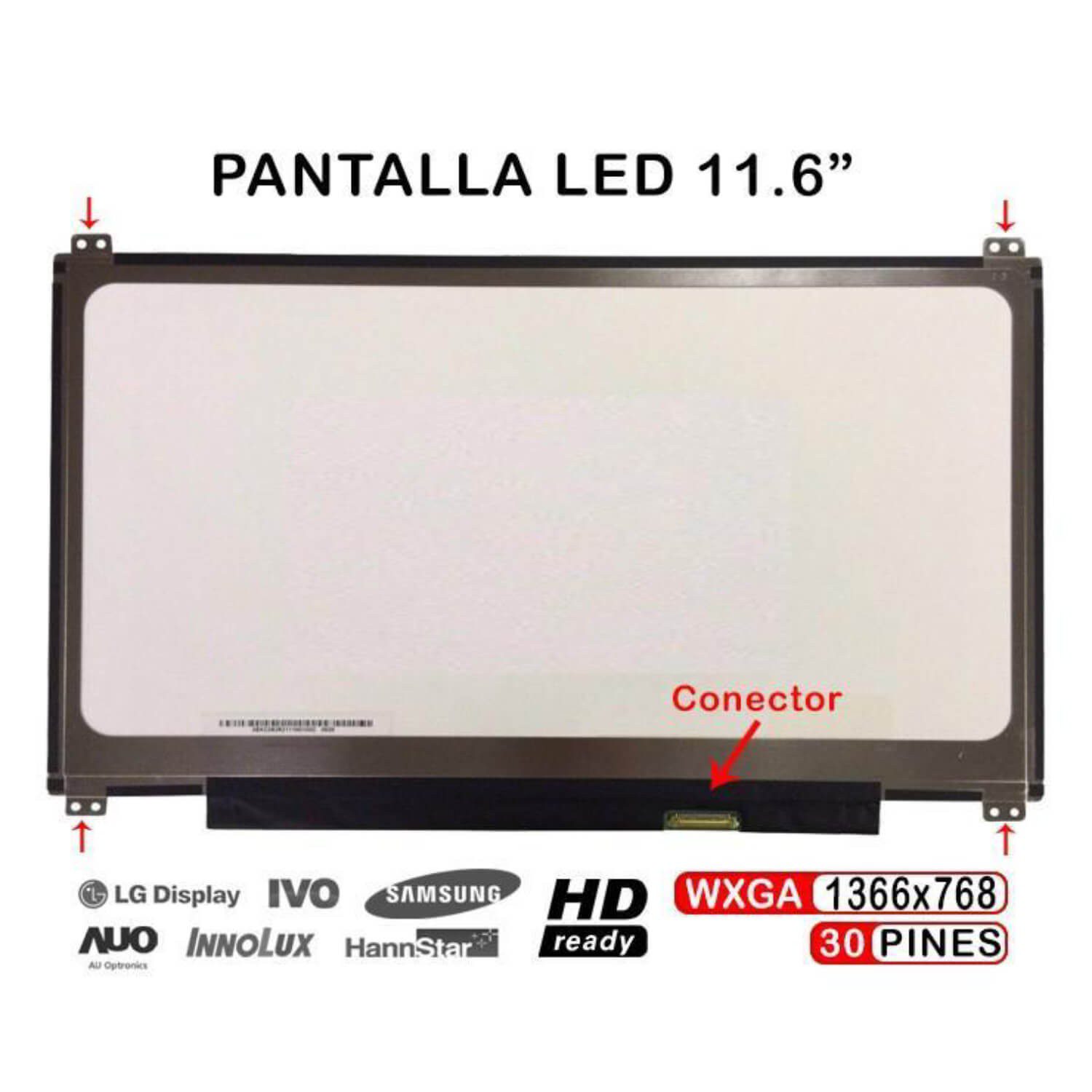 ECRÃ QUASE NOVA LED DE 11,6" PARA LAPTOP ASUS EEEBOOK X205T X205TA B116XTN02.3 30 PINOS - Image 2