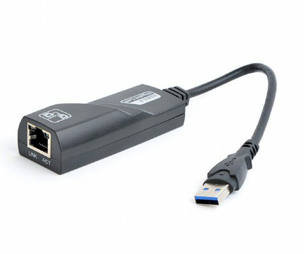 Adaptador USB 3.0 para Ethernet RJ45 Gigabit Gembird NIC‑U3‑02 - Conexão Rápida para Portátil