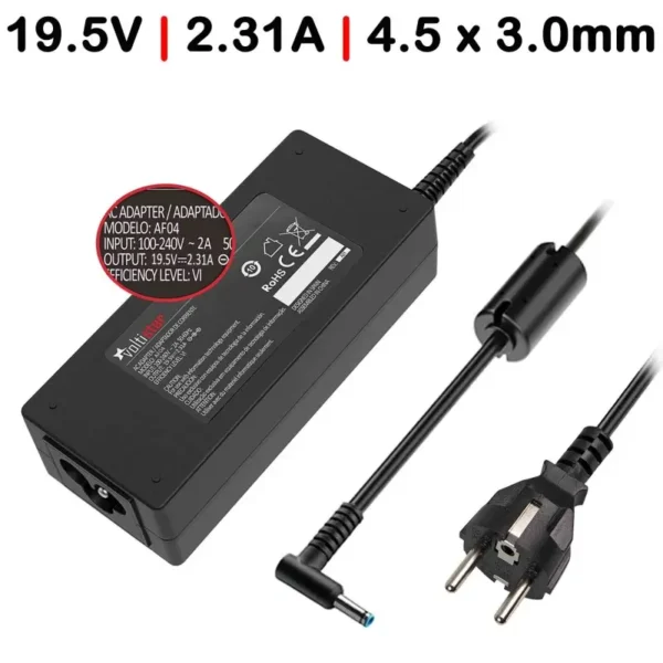 Carregador para Portátil HP 19.5V 2.31A 45W - Conector 4.5x3.0mm OEM