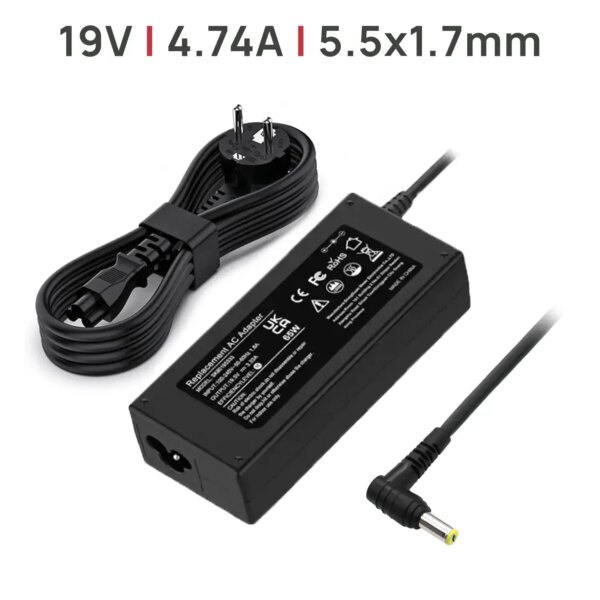 Carregador OEM para Portátil Acer 19V 4.74A 90W - Conector 5.5x1.7mm