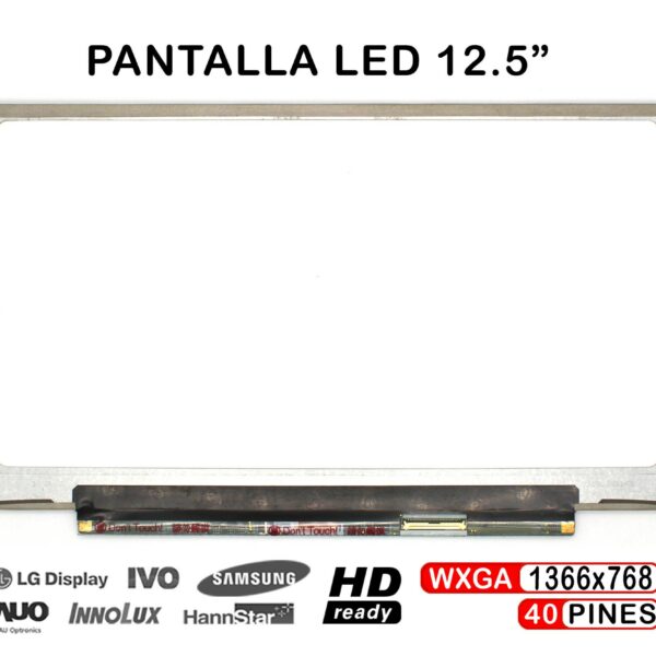 ECRÃ LED QUASE NOVA DE 12.5" PARA PORTATIL LP125WH2(SL)(B3) LP125WH2-SLB3