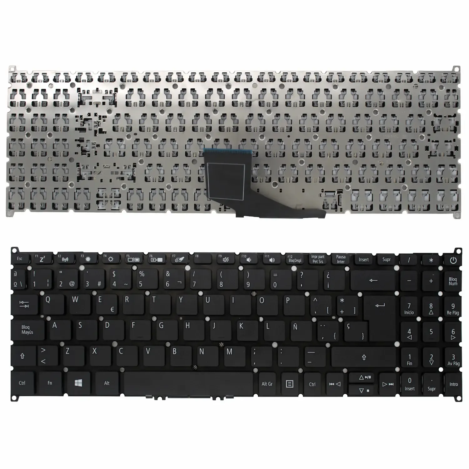 Teclado para Portátil Acer Aspire A515-43 | A515-43G - Substituição Preto Espanhol