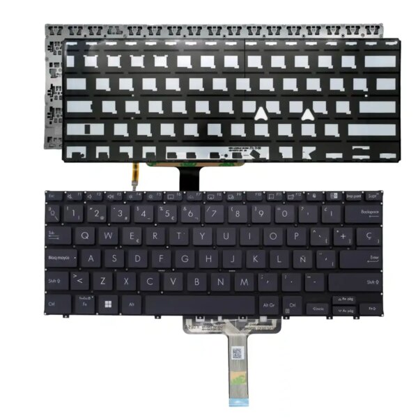 Teclado Retroiluminado Espanhol para Portátil ASUS ExpertBook B5 Series - Preto, Sem Moldura