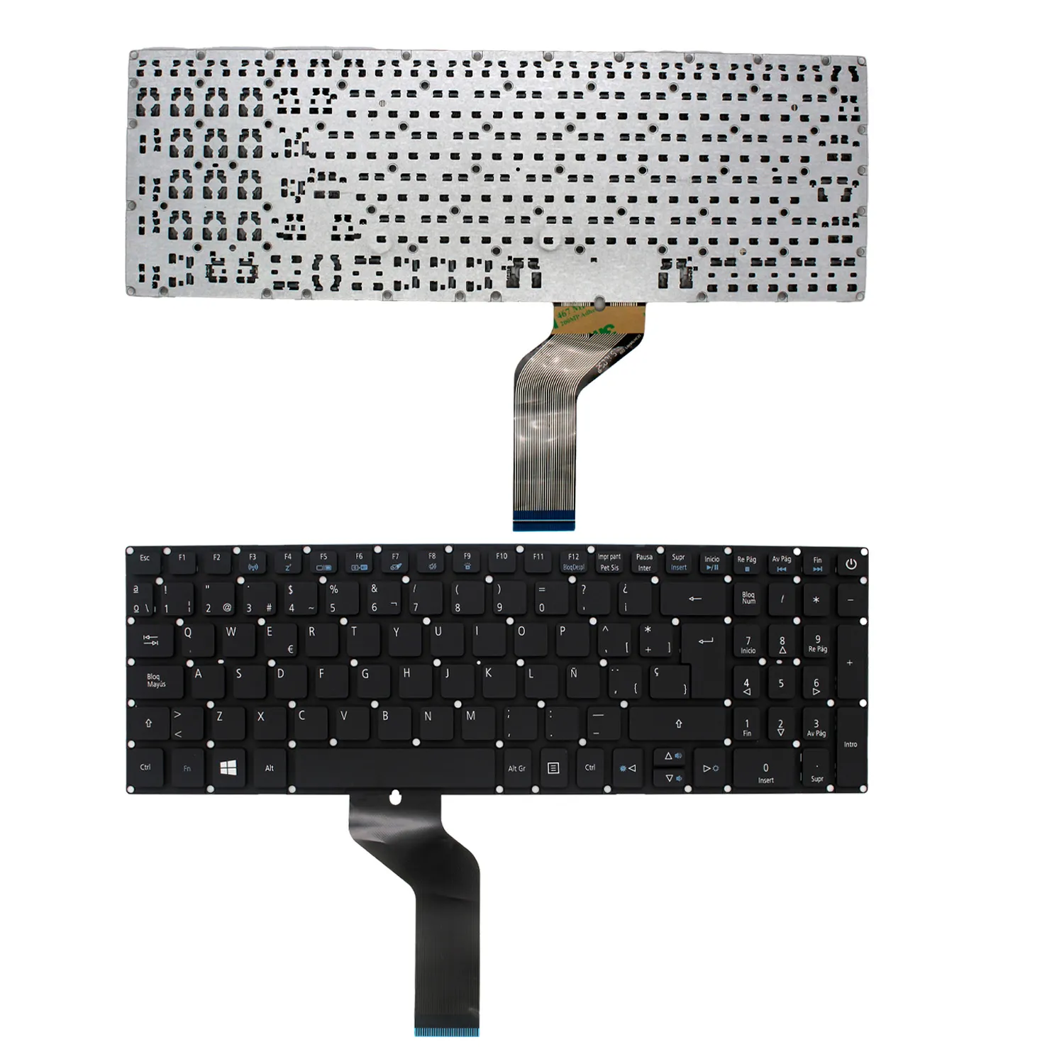 Teclado Retroiluminado Espanhol para Portátil Acer Spin 3 SP315-51 Series - Preto KAAR5571574331 - Image 2