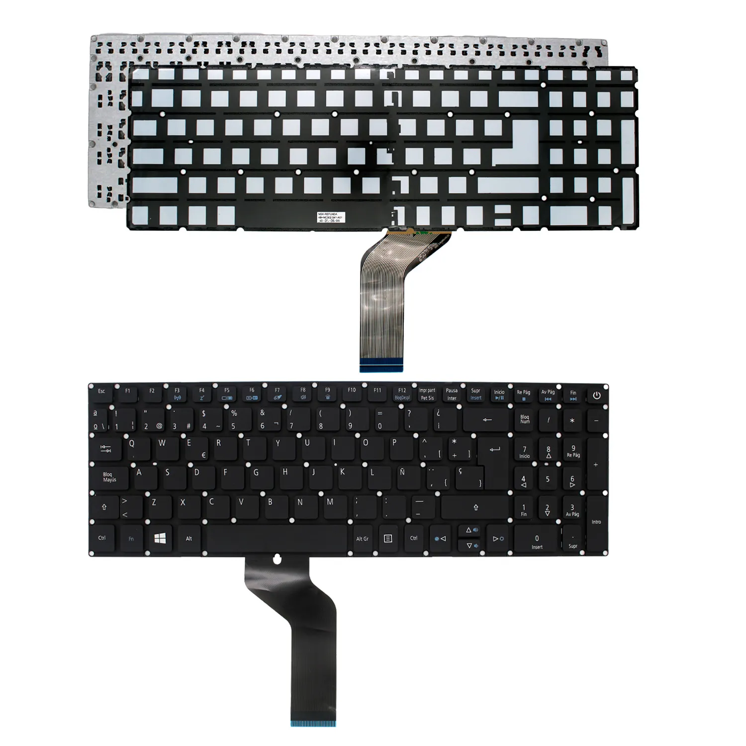 Teclado Retroiluminado Espanhol para Portátil Acer Spin 3 SP315-51 Series - Preto KAAR5571574331