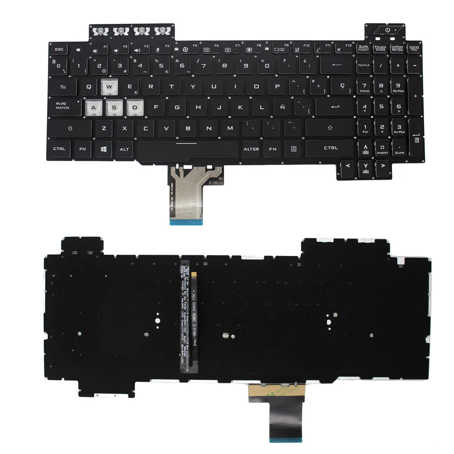 Teclado Retroiluminado Espanhol para Portátil Asus ROG Strix GL504 Series | V170762F