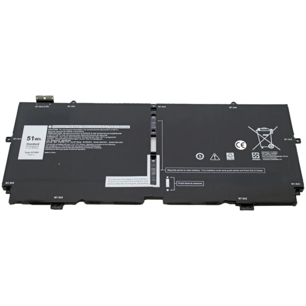 Bateria para Portátil Dell XPS 13 7390 2-in-1, XPS 13 9310 2-in-1 - 7.6V 6340mAh 52TWH