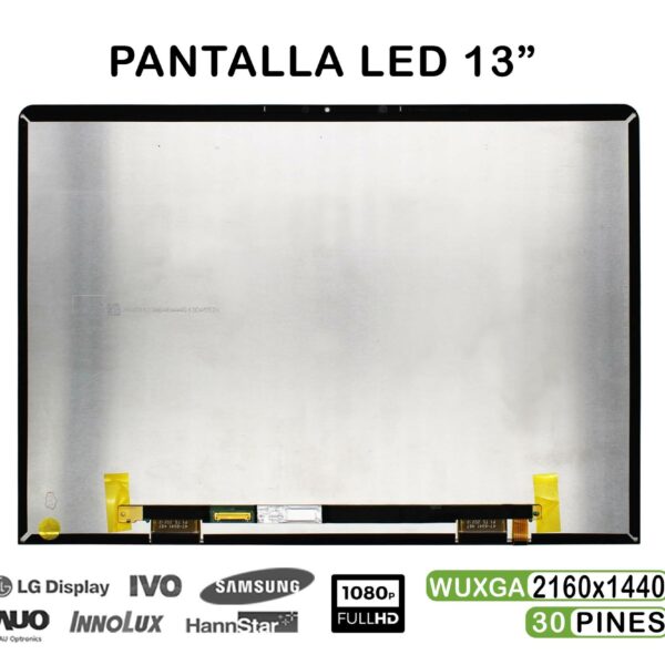 ECRÃ LED QUASE NOVO DE 13" PARA PORTÁTIL TV130WTM-NH0 2160X1440 30 PINOS COM VIDRO