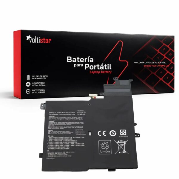 Bateria para Portátil Asus VivoBook S14 X406UA Series C21N1701 - 7.6V 4000mAh 30Wh