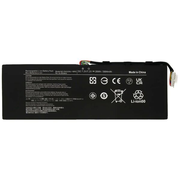 Bateria PA5209U-1BRS 7.2V 3684mAh para Portátil Toshiba Satellite L10W-C, L12-C, L15W-B Series