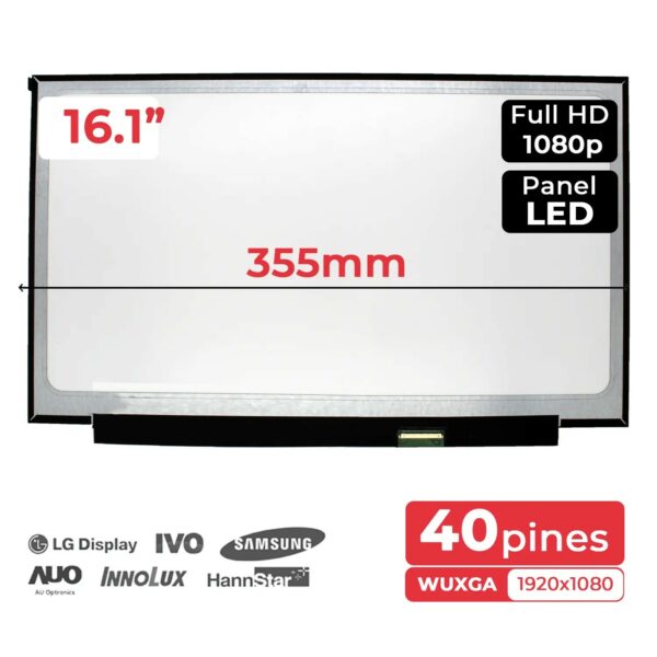 ECRÃ LED MATE DE 16,1" PARA HP VICTUS 16-D SERIES NV161FHM-NY6 144 HZ