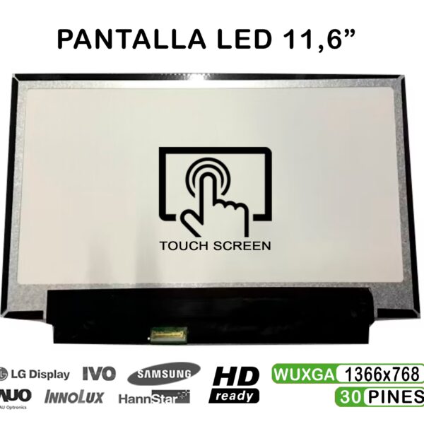 ECRÃ LED + TOUCH DE 11.6" PARA PORTÁTIL ACER ASPIRE V5-132P V5-132P-2446 B116XAN02.2 SEM MOLDURA