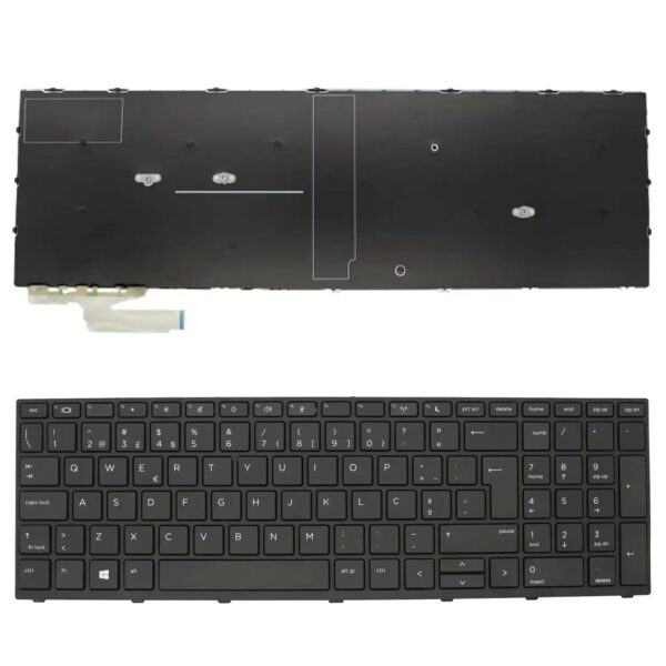 TECLADO PARA PORTÁTIL HP PROBOOK 450 G5 455 G5 470 G5 L00741-071 PRETO COM MOLDURA PORTUGUÊS
