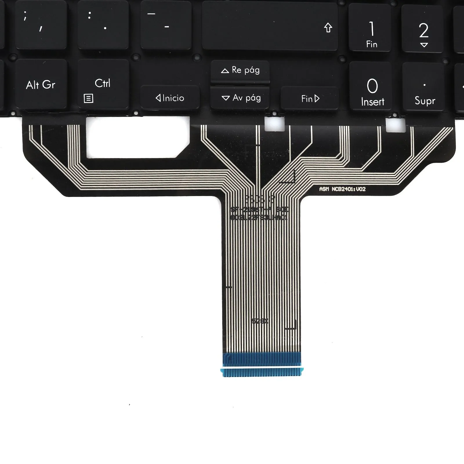TECLADO RETROILUMINADO PRETO PARA PORTÁTIL ASUS X1502 X1603Z M1503Q M1603Q X1605V M1502 X1503 - Image 5