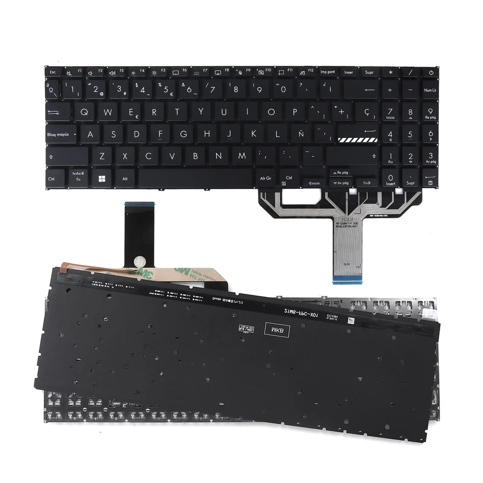 TECLADO RETROILUMINADO PRETO PARA PORTÁTIL ASUS X1502 X1603Z M1503Q M1603Q X1605V M1502 X1503