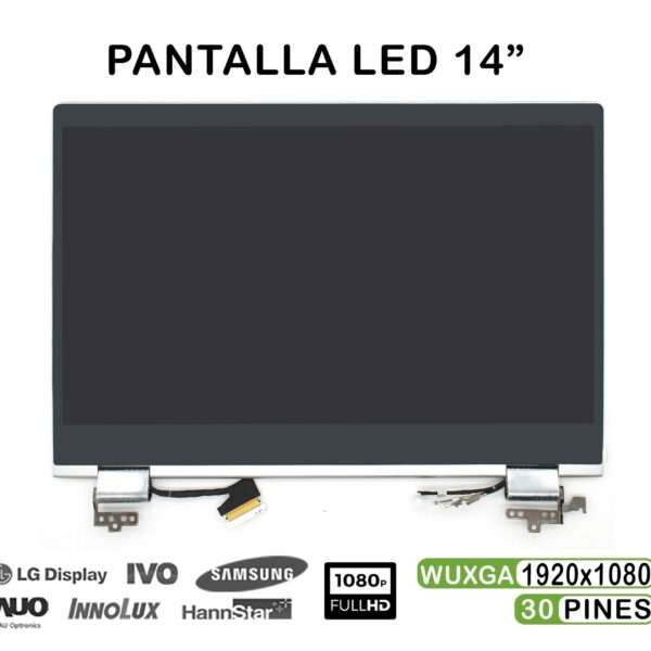 ECRÃ LED QUASE NOVO DE 14" COMPLETO PARA PORTÁTIL HP PAVILION X360 14M-CD | B140HAN01.3