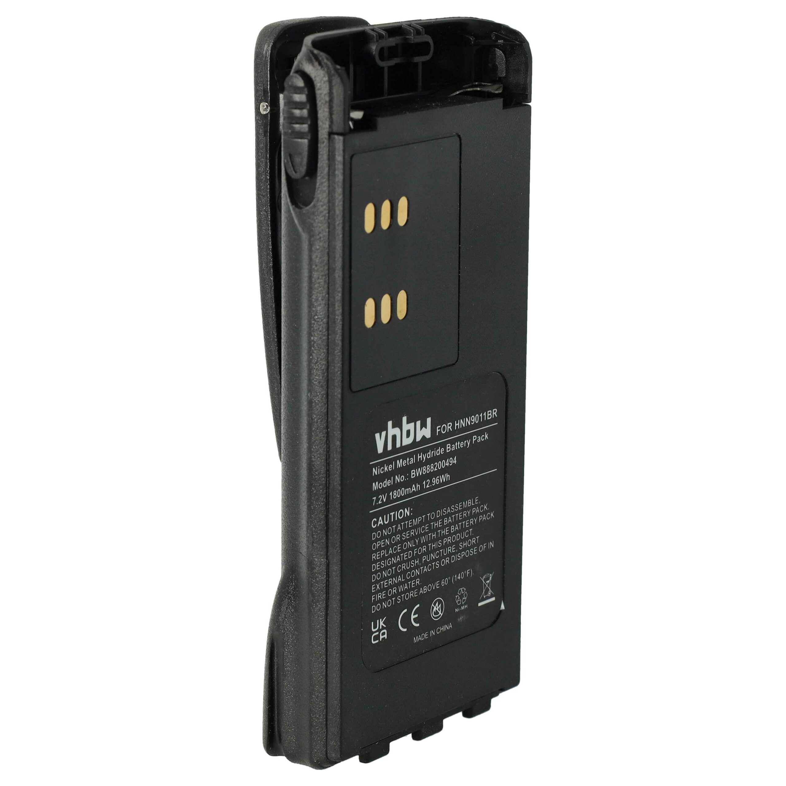 Bateria vhbw NiMH para rádio Motorola GP320, GP340, GP360, GP380 1800 mAh 7.2 V