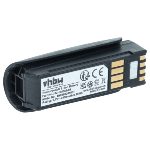 Bateria vhbw para leitor de códigos de barras Symbol / Motorola / Zebra (2400 mAh, 3.7 V)
